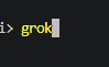 Grok Build prompt showing i> grok